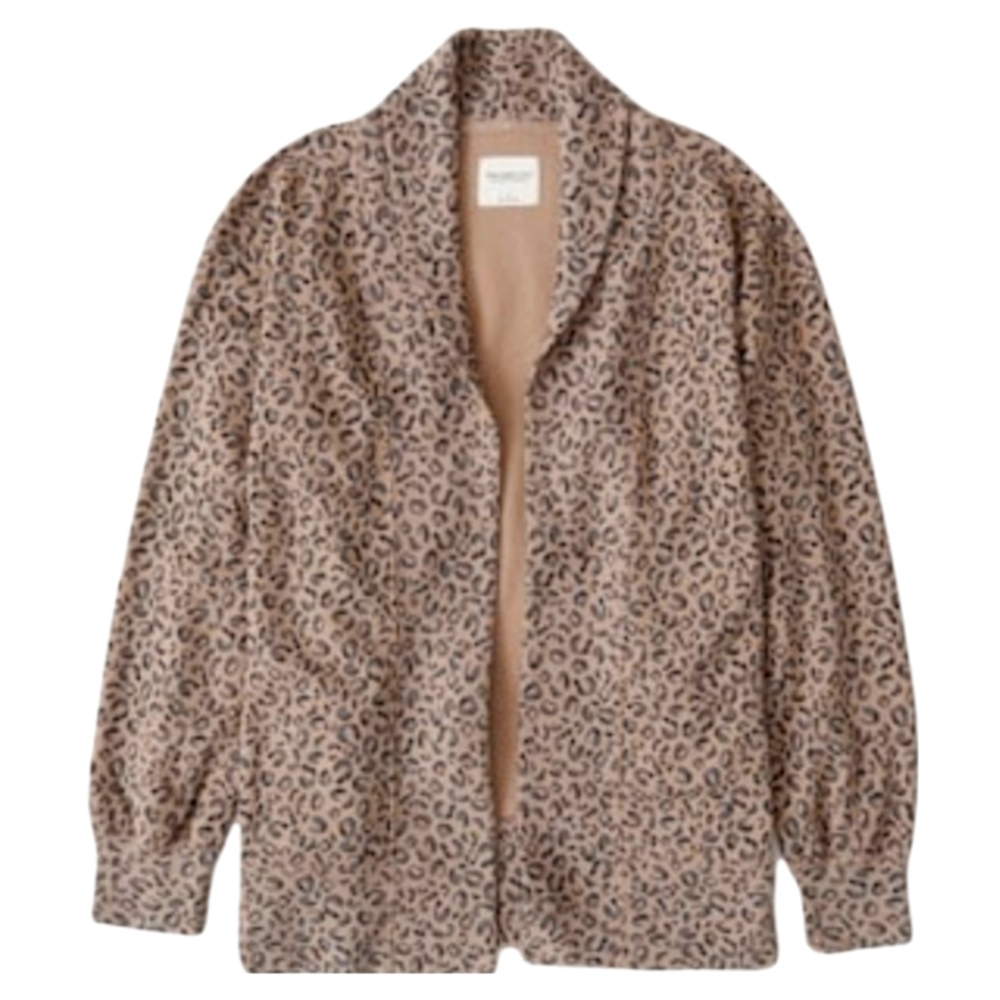 Abercrombie & Fitch‎ Open-Front Fleece Cardigan Size SMALL
